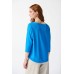 Joseph Ribkoff - 242905 Lichte tricot pull blauw los model.